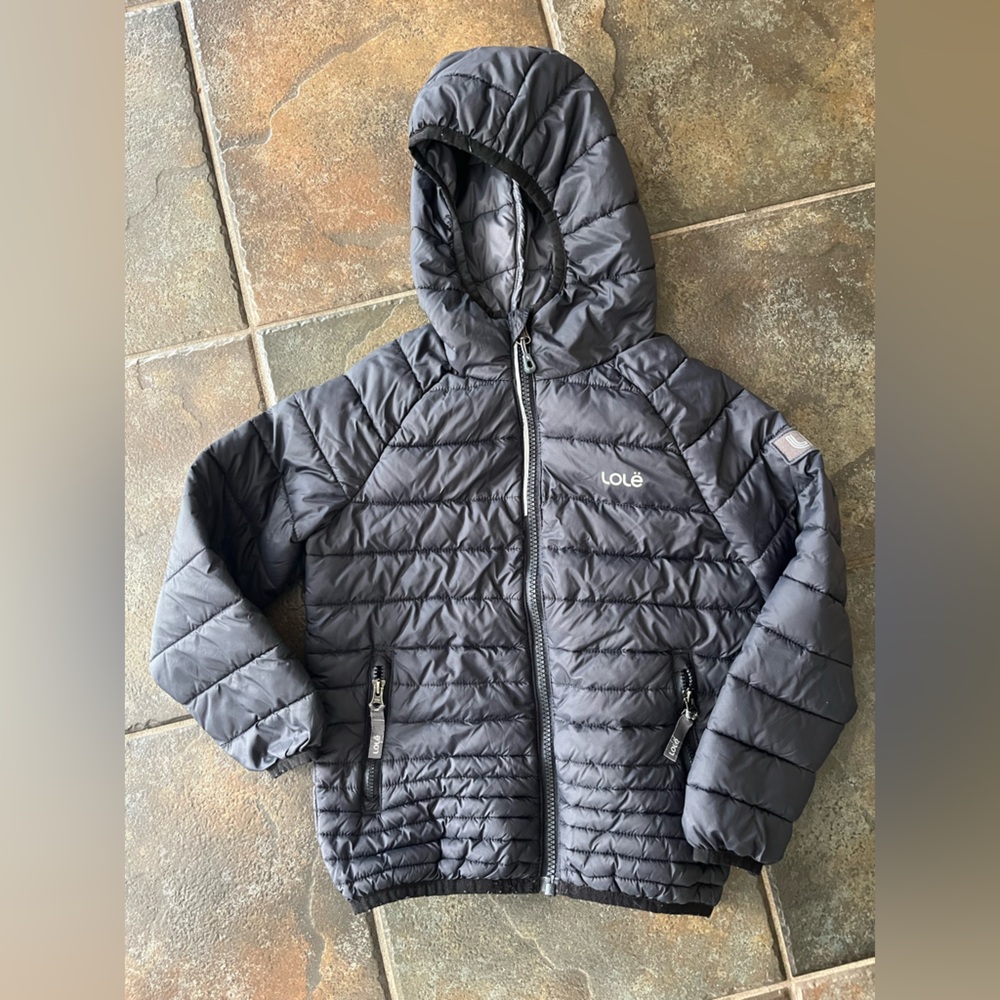 Lole Packable Navy Puffer Coat – Kids Size Small (5/6) ❄️💙